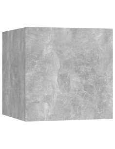 Set di Mobili Porta TV 8 pz Grigio Cemento in Legno Multistrato