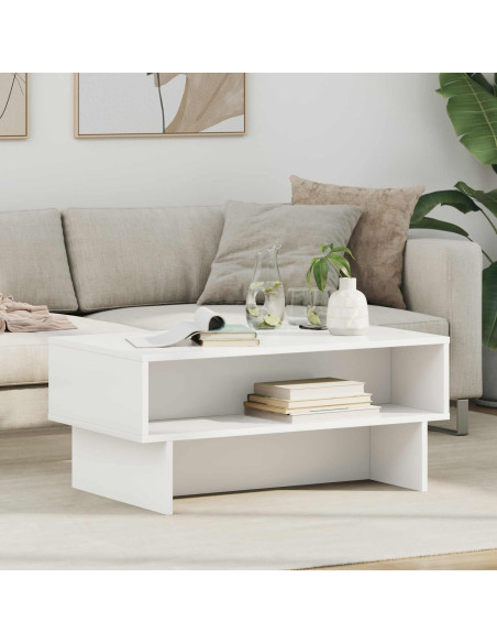 Tavolino da salotto Bianco 80 x 46 x 35 cm Legno multistrato