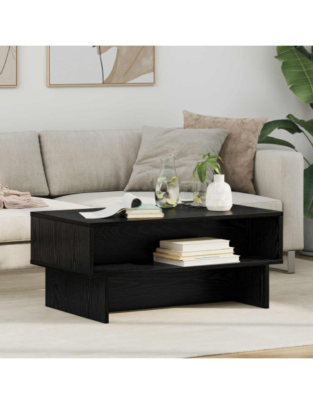 Tavolino da salotto Rovere Nero 80 x 46 x 35 cm