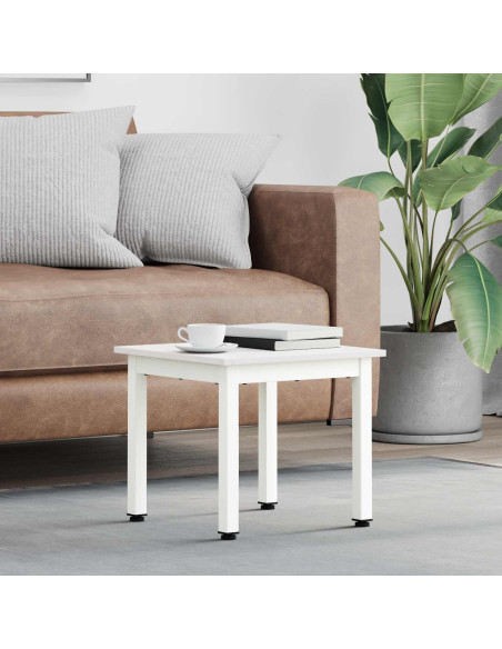 Tavolino da salotto Bianco 40 x 40 x 36 cm Pino massello