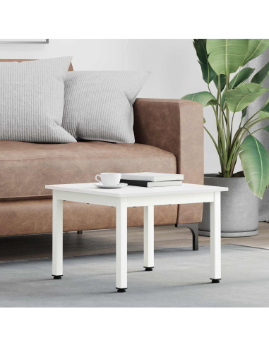Tavolino da salotto Bianco 50 x 50 x 36 cm Pino massello