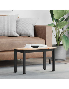 Tavolino da salotto Naturale 60 x 30 x 36 cm Pino massello