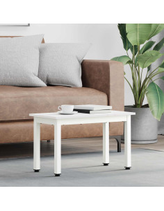 Tavolino da salotto Bianco 60 x 30 x 36 cm Pino massello