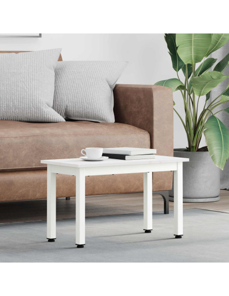Tavolino da salotto Bianco 60 x 30 x 36 cm Pino massello