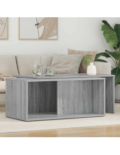 Set di Tavolini da Caffè 2 pcs Grigio Sonoma Legno multistrato