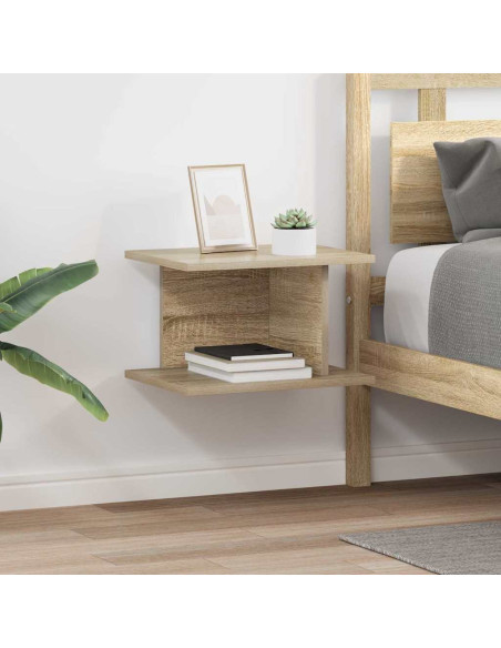 Comodino 2 pcs Rovere Sonoma 40 x 30 x 25 cm Legno multistrato