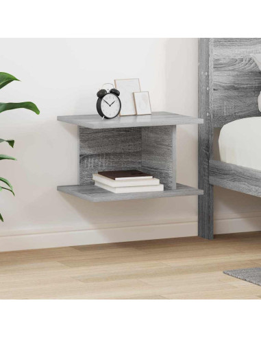 Comodino Grigio Sonoma 40 x 30 x 25 cm Legno multistrato