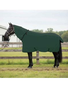 Coperta per Cavalli Verde scuro completo Poliestere