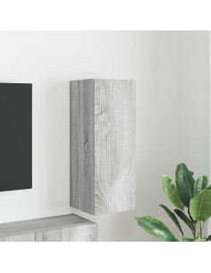 Mobile TV da parete Grigio Sonoma 30 x 31 x 80 cm