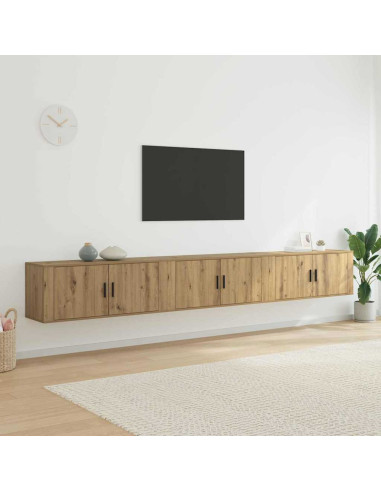 Set Mobile TV da Parete 3 pcs Rovere artigianale