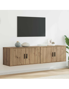 Set Mobile TV da Parete 2 pcs Rovere artigianale
