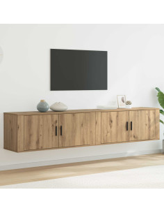 Set Mobile TV da Parete 2 pcs Rovere artigianale