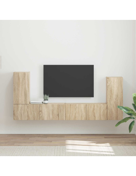 Set mobile TV 4 pcs Rovere Sonoma Legno multistrato