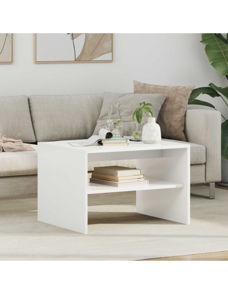 Tavolino da salotto Bianco 60 x 50 x 40 cm Legno multistrato