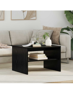 Tavolino da salotto Rovere Nero 60 x 50 x 40 cm