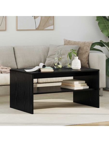 Tavolino da salotto Rovere Nero 80 x 50 x 40 cm