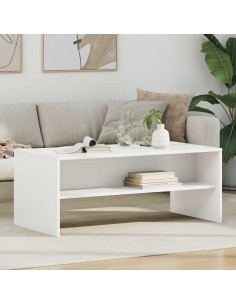 Tavolino da salotto Bianco 100 x 50 x 40 cm Legno multistrato