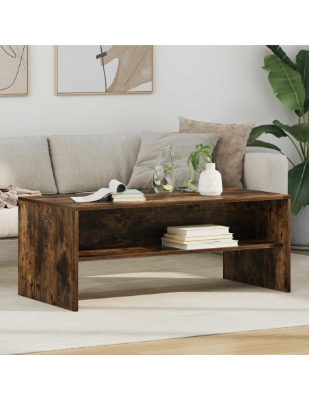 Tavolino da salotto Rovere fumé 100 x 50 x 40 cm