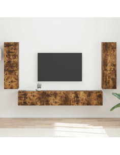 Set mobile TV 4 pcs Rovere fumé Legno multistrato