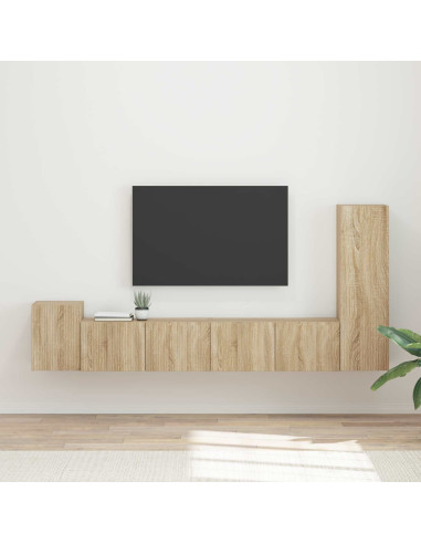 Set mobile TV 3 pcs Rovere Sonoma Legno multistrato