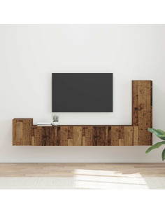 Set mobile TV 3 pcs Legno vecchio Legno multistrato