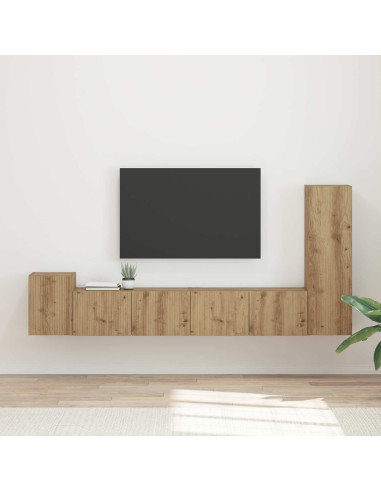 Set mobile TV 3 pcs Rovere artigianale Legno multistrato