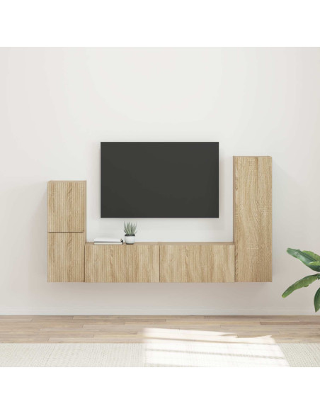 Set mobile TV 4 pcs Rovere Sonoma Legno multistrato