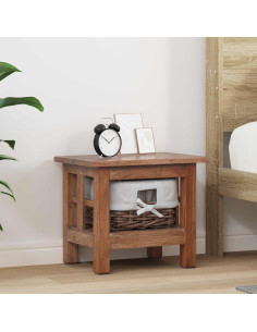 Tavolo laterale Marrone Legno massello di mogano