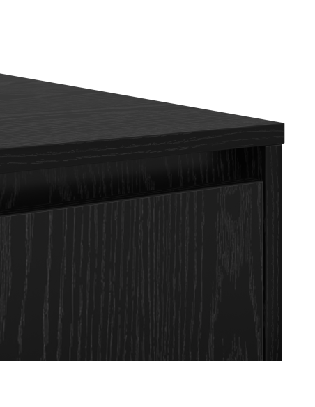 Tavolino da salotto con cassetto Rovere nero 80 x 80 x 31 cm