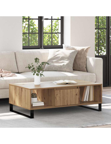 Tavolino da salotto Rovere artigianale 104 x 60 x 35 cm