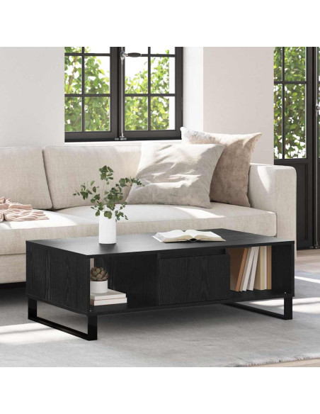 Tavolino da salotto Rovere Nero 104 x 60 x 35 cm