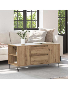 Tavolino da salotto Rovere artigianale 102 x 44,5 x 50 cm