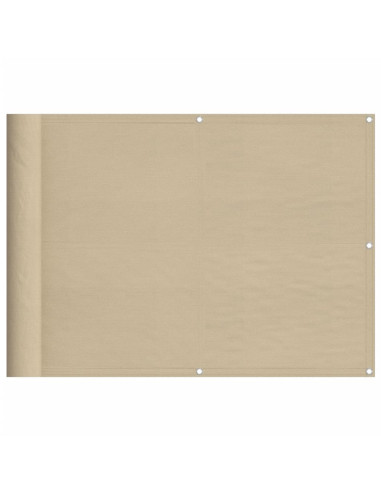 Paravento da Balcone Beige 75x700 cm 100% Poliestere Oxford