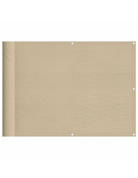 Paravento da Balcone Beige 75x700 cm 100% Poliestere Oxford