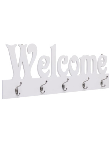 Appendiabiti a Muro WELCOME Bianco 74x29,5 cm
