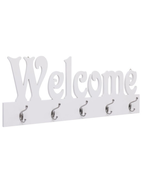 Appendiabiti a Muro WELCOME Bianco 74x29,5 cm