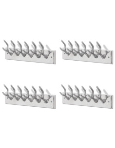 Ganci Appendiabiti 4 pz Argento in Alluminio
