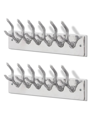 Ganci Appendiabiti 2 pz Argento in Alluminio