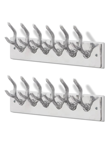 Ganci Appendiabiti 2 pz Argento in Alluminio