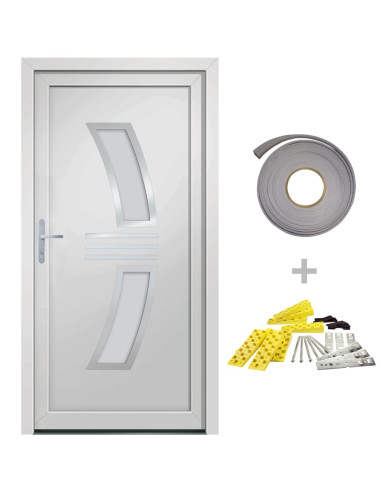 Porta Ingresso Bianca 88x200 cm in PVC