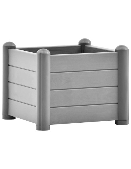 Letto Rialzato da Giardino in PP Grigio Pietra 43x43x35 cm