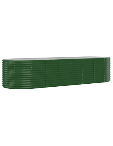 Letto Giardino Acciaio Zincato 322x100x68 cm Verde