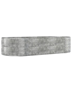 Letto Giardino Acciaio Zincato 291x140x68 cm Argento 2