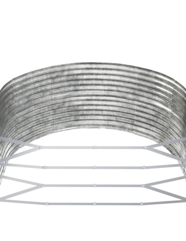 Letto Giardino Acciaio Zincato 291x140x68 cm Argento