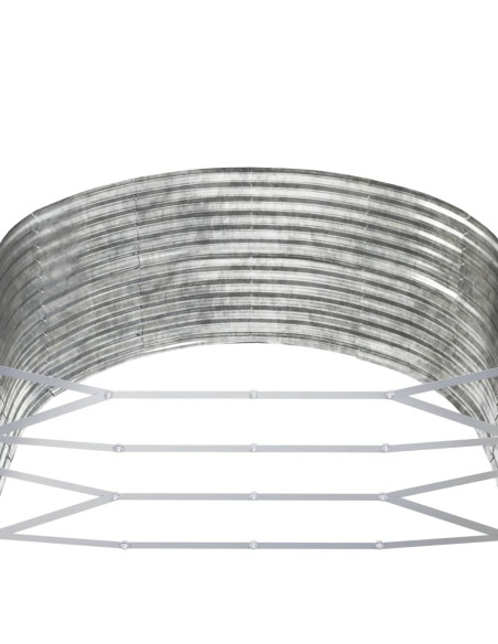 Letto Giardino Acciaio Zincato 291x140x68 cm Argento