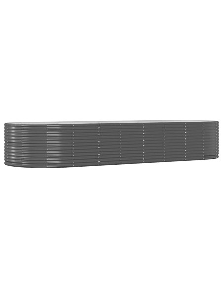 Letto Giardino Acciaio Zincato 367x140x68cm Antracite