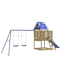 Set da Gioco da Esterno in Legno di Pino Impregnato