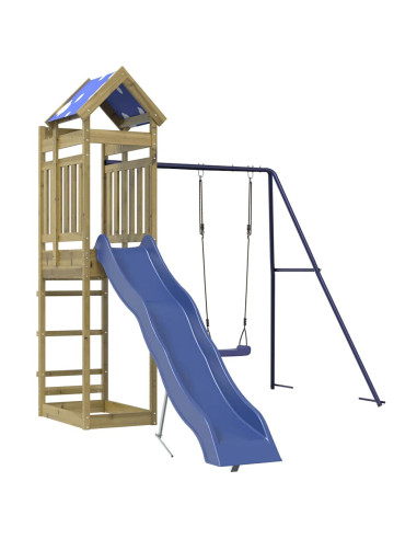 Set da Gioco da Esterno in Legno di Pino Impregnato