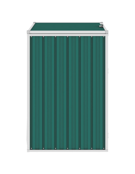 Copri Bidone Rifiuti Verde 72x81x121 cm in Acciaio
