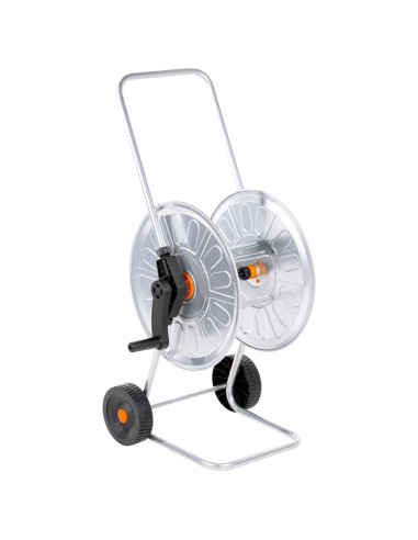 Carrello Avvolgitubo per Tubo Flessibile 60 m 1/2" in Acciaio